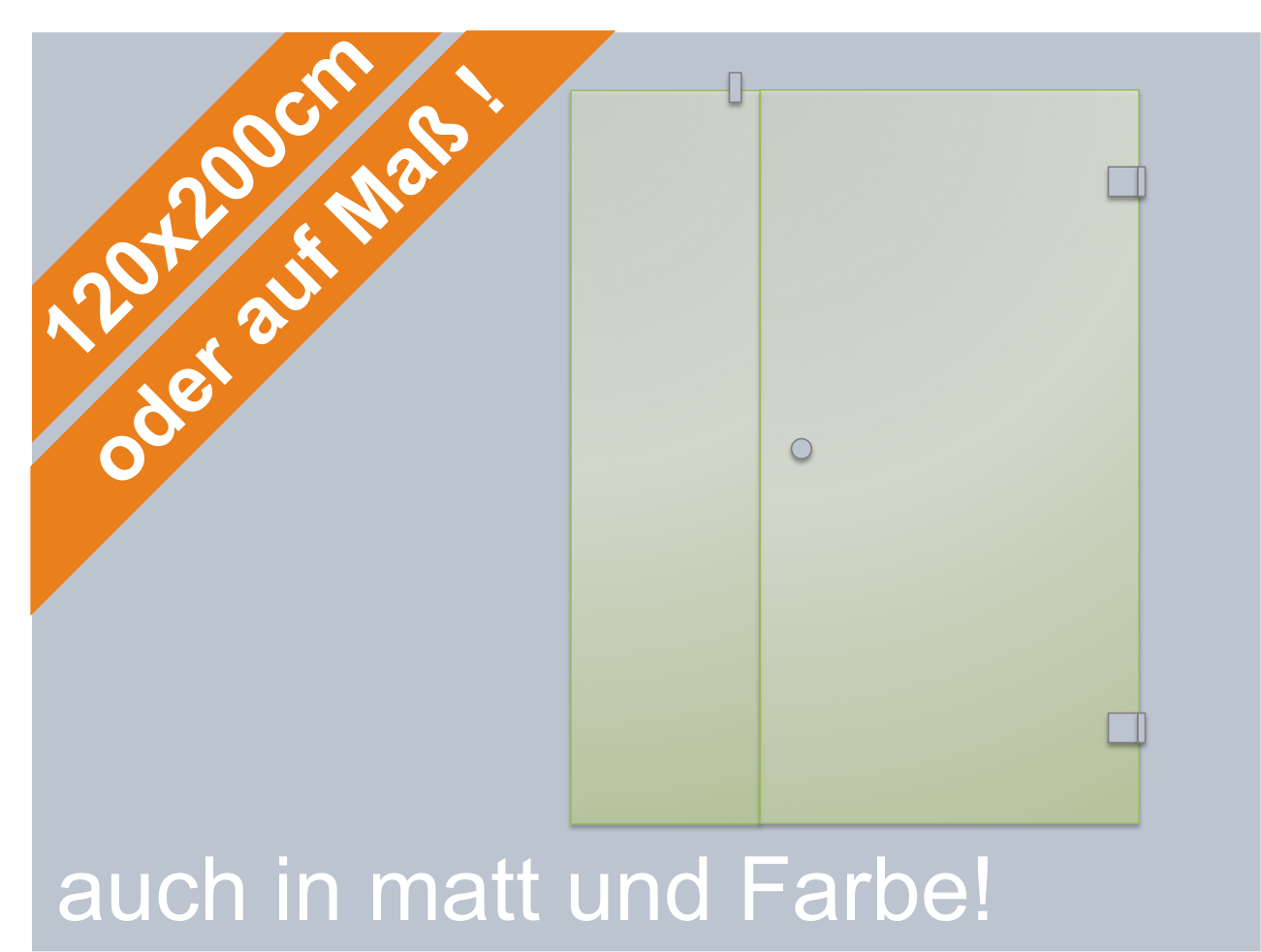 Duschtür Set 2-teilig,  bis 120x200cm