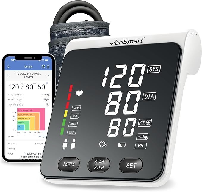 VeriSmart® Health Wireless Upper Arm Smart Blood Pressure Monitor