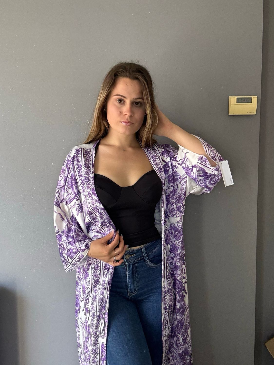 Robe kimono violet