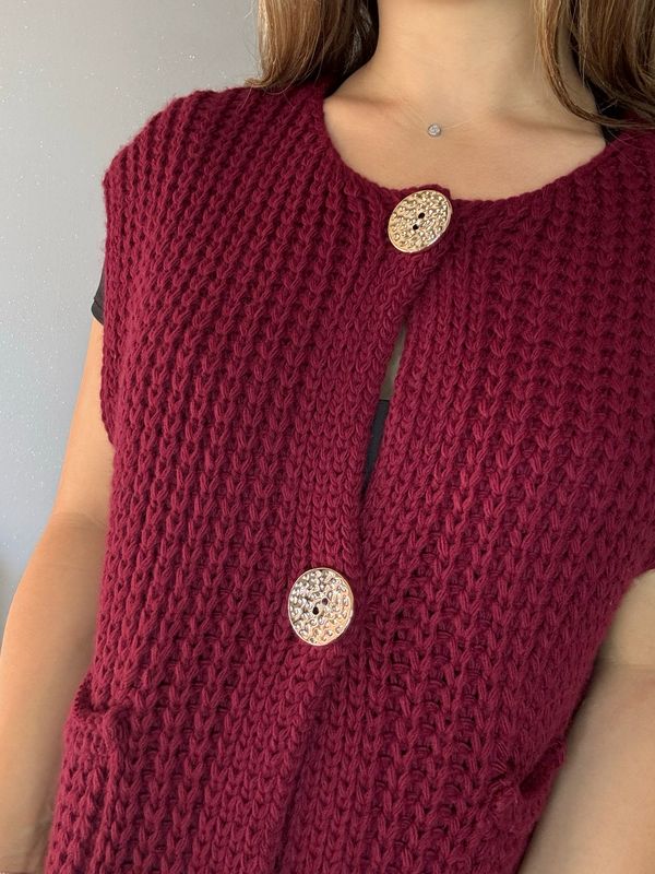 Gilet bordeau
