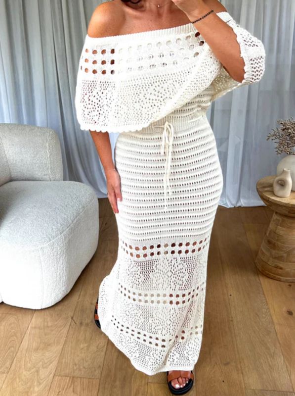Robe Maille beige