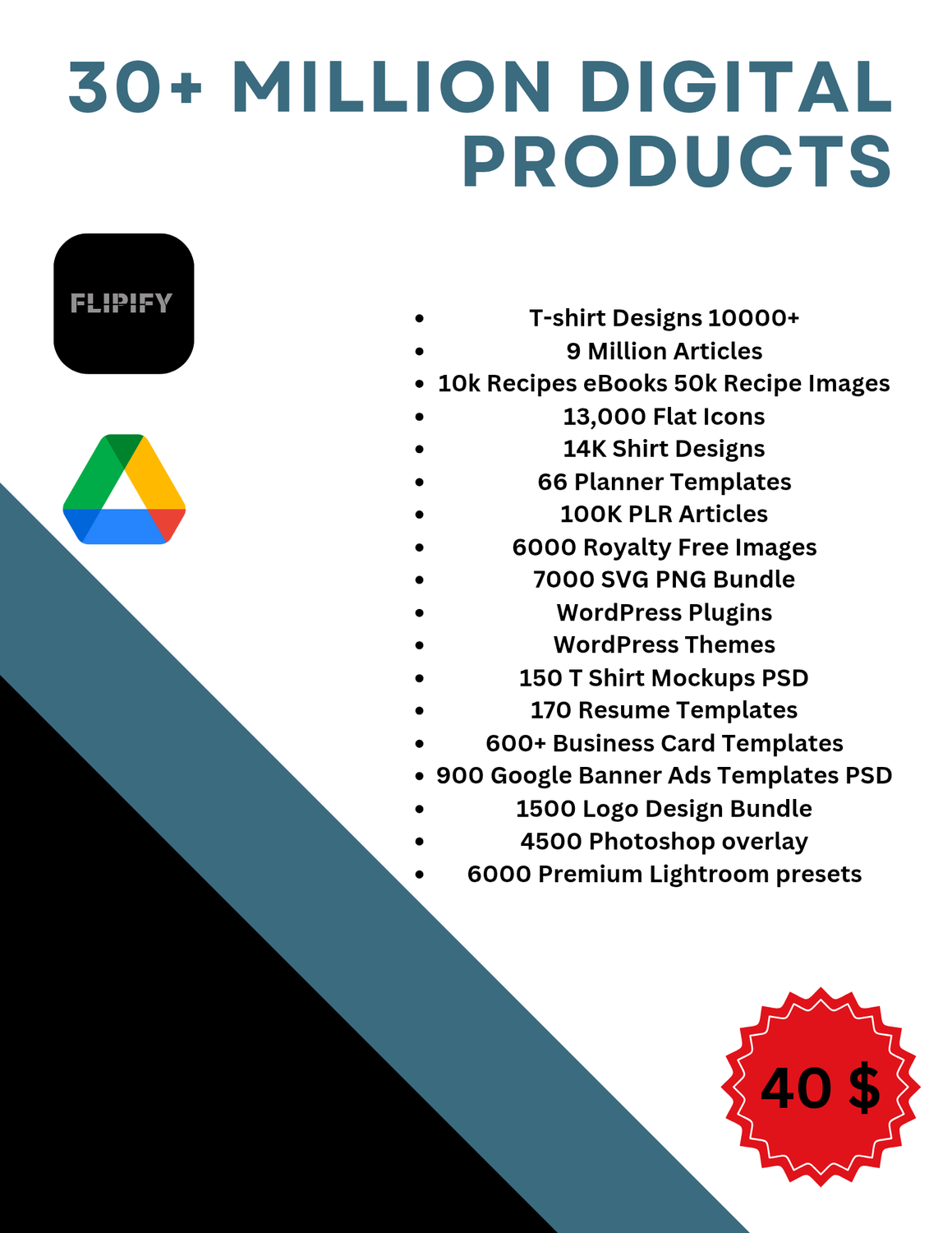 30 + MILLION DIGITAL PRODUCTS