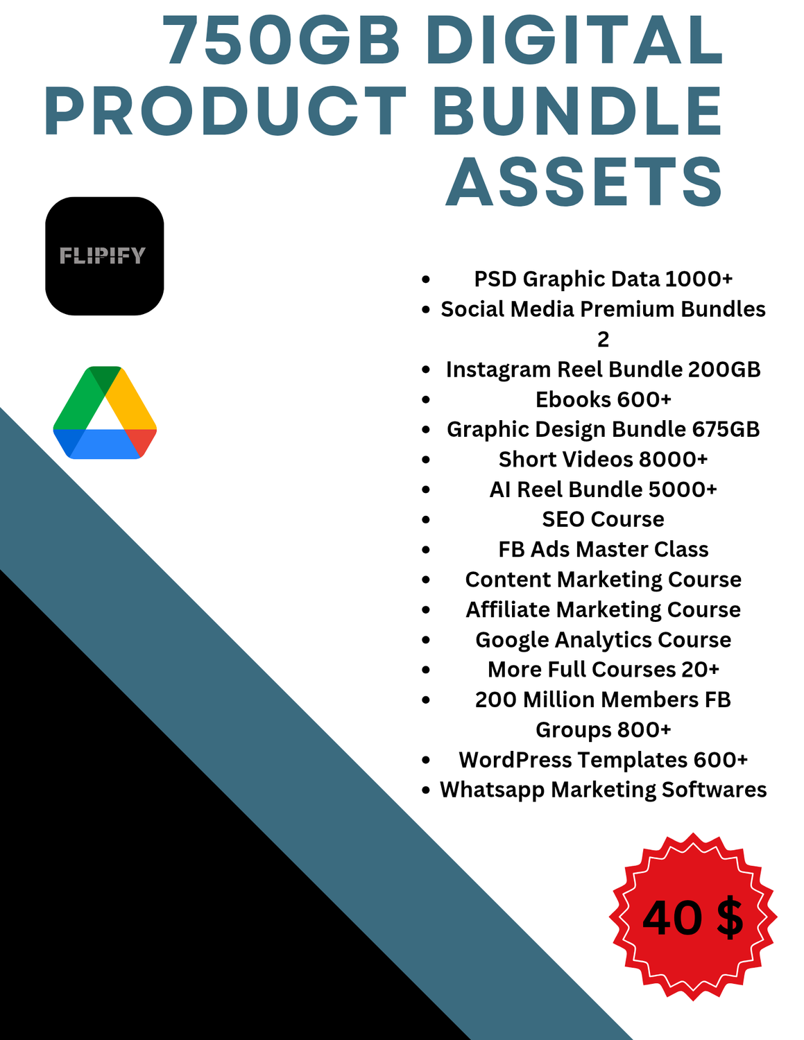 750GB DIGITAL PRODUCT BUNDLE  ASSETS