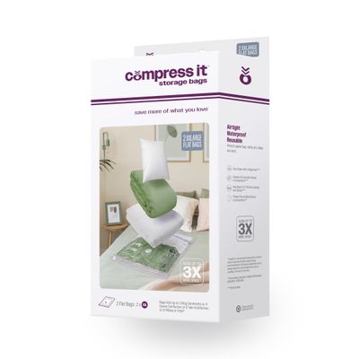 2-XXLarge Flat Vacuum Compression Set