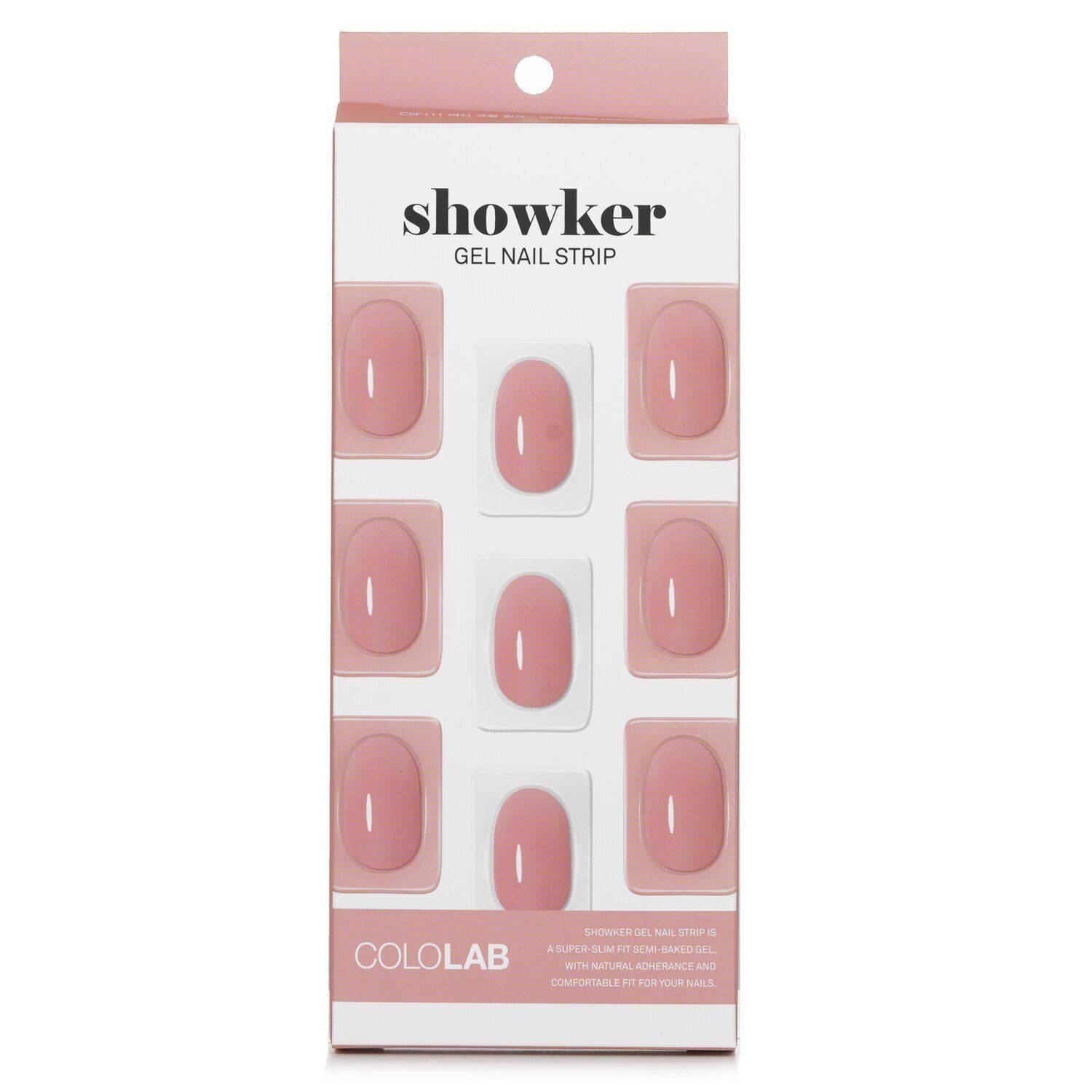 COLOLAB - Showker Gel Nail Strip # CSF111 Goddess Coral Pink 899708 1pcs
