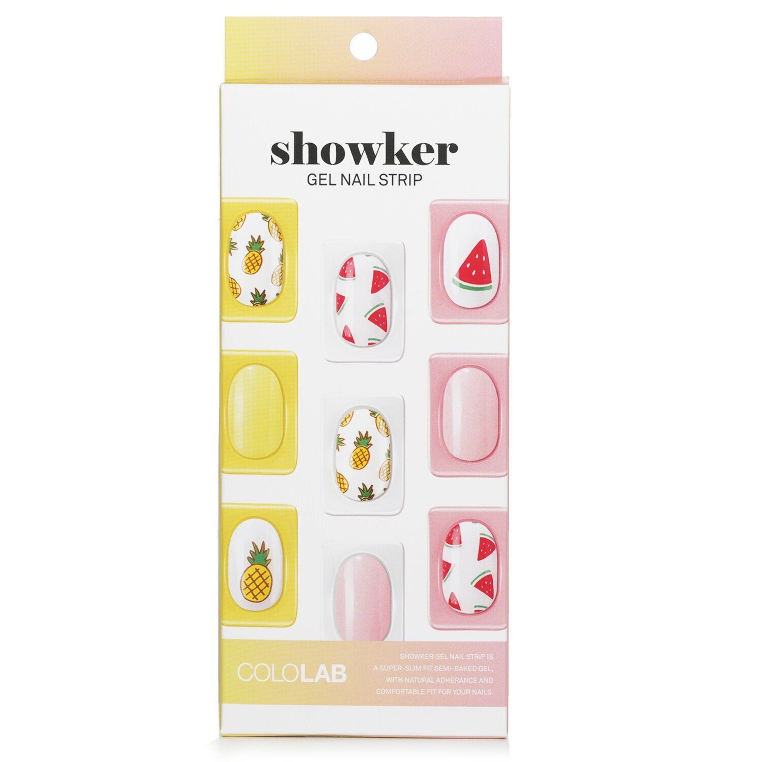 COLOLAB - Showker Gel Nail Strip # CNA604 I&#39;m Fine Watermelon 643944 1pcs