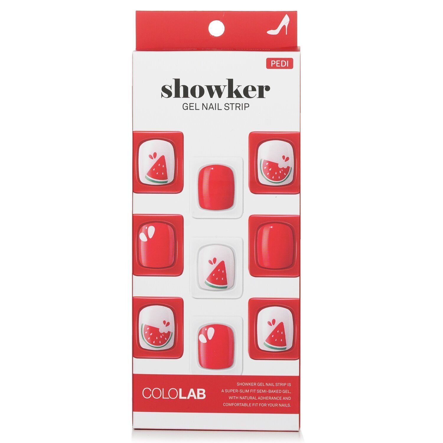COLOLAB - Showker Gel Nail Strip # CPA505 Cool Watermelon 643319 1pcs