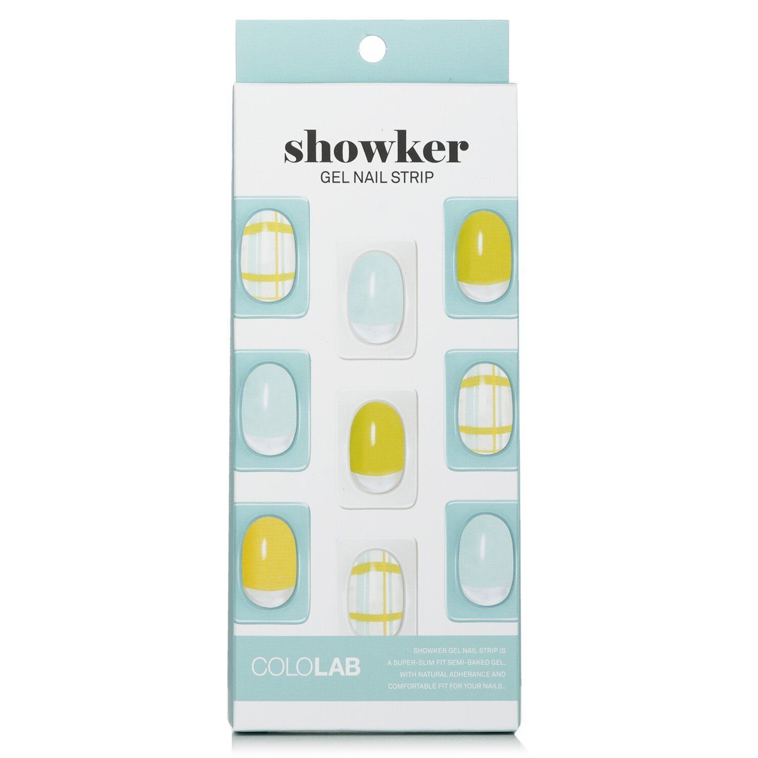 COLOLAB - Showker Gel Nail Strip  # CSA611 Pastel Check 899524 1pcs