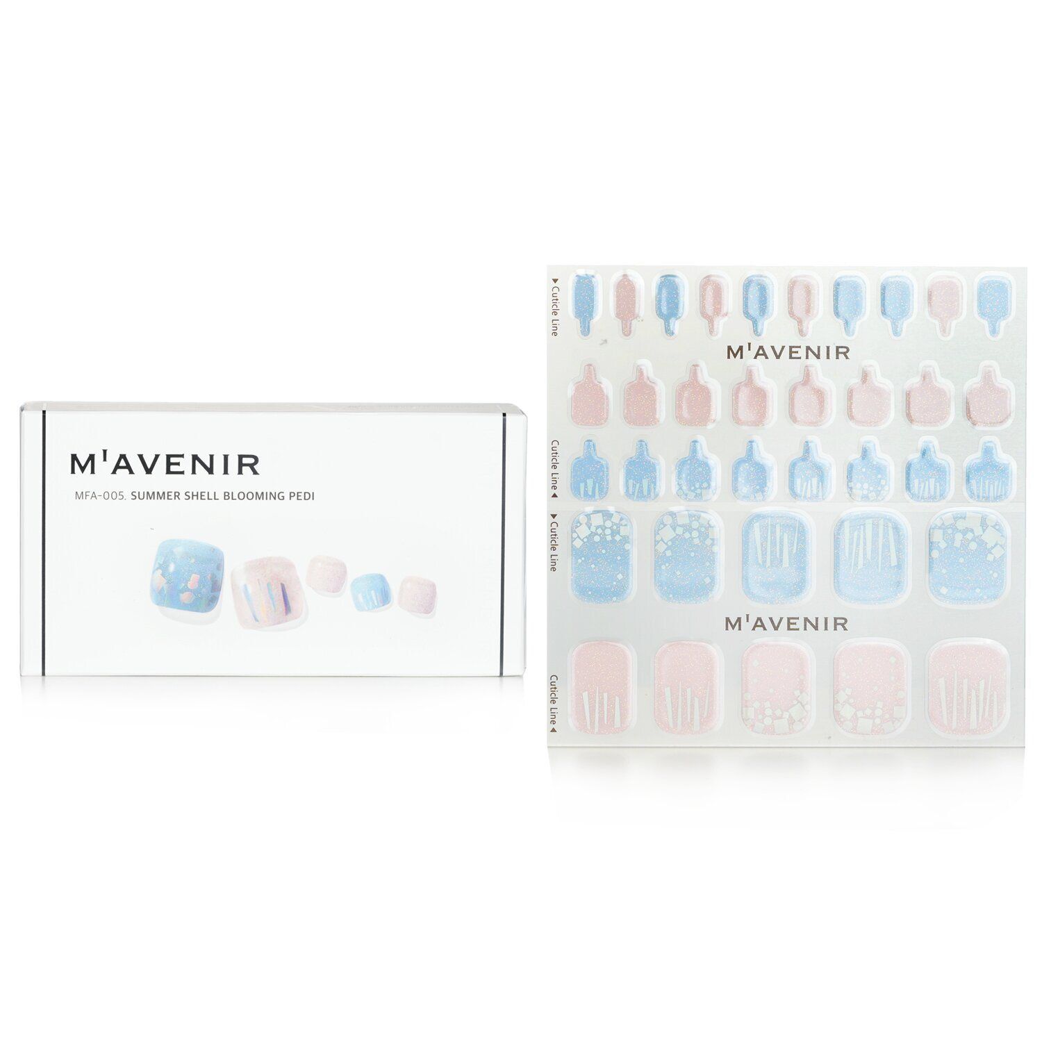MAVENIR - Nail Sticker (Assorted Colour) - # Summer Shell Blooming MFA-005 / 020840 32pcs