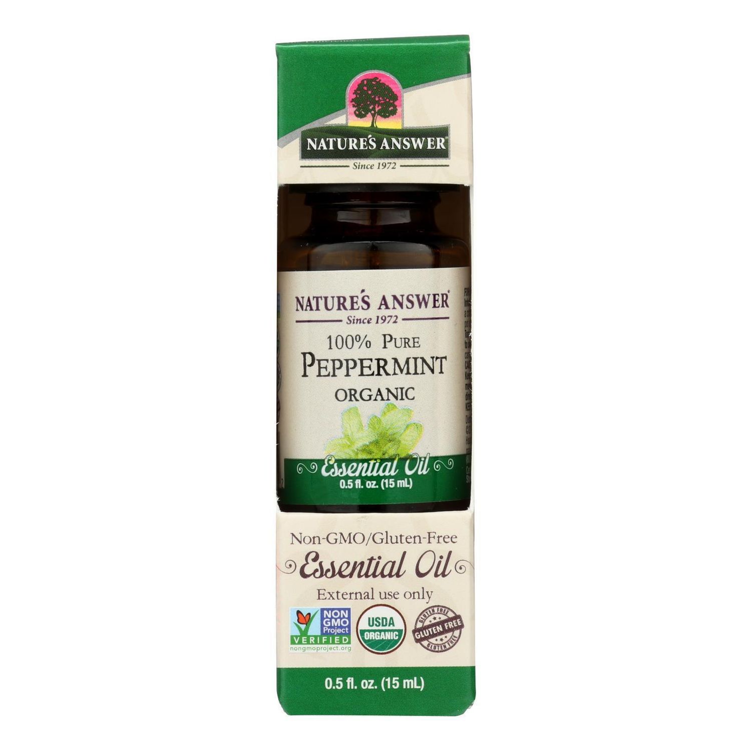 Nature&#39;s Answer - Organic Essential Oil - Peppermint - 0.5 Oz.