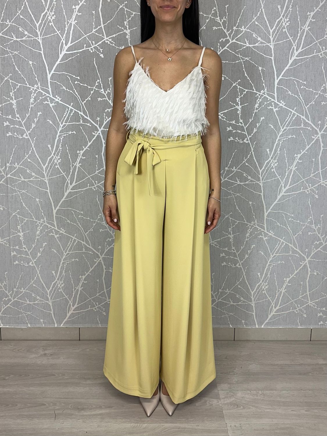 Pantalone palazzo  giallo