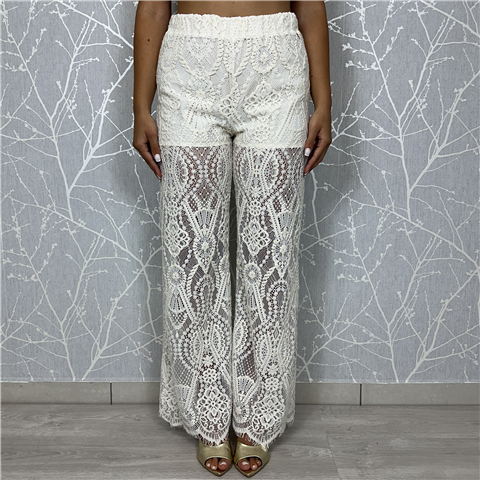 Pantalone In Pizzo Con Culottes