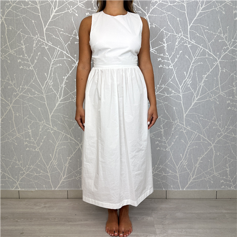 Abito Lungo In Cotone, Taglia: 40, Colore: BIANCO