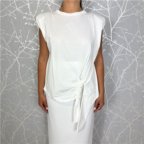 T-shirt Con Spalline, Taglia: 1, Colore: BIANCO