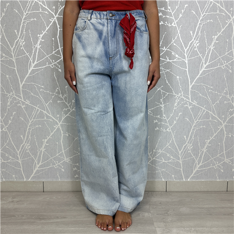 Jeans Con Bandana, Taglia: XXS, Colore: DENIM CHIARO