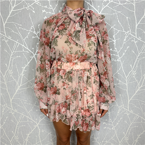 Blusa Fantasia Rose Con Fiocco, Taglia: S, Colore: FLOREALE