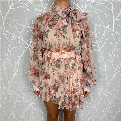 Blusa Fantasia Rose Con Fiocco