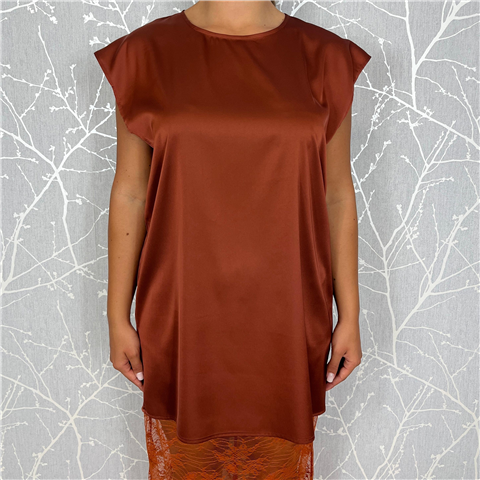 Maxi T-shirt In Raso Art. B0582, Taglia: U, Colore: MATTONE