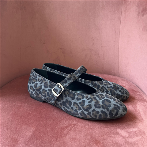 Ballerina Animalier Flat Con Punta Arrotondata E Cinturino Regolabile Art. At190