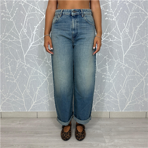 Jeans Over Tessuto Vintage, Taglia: 38, Colore: DENIM