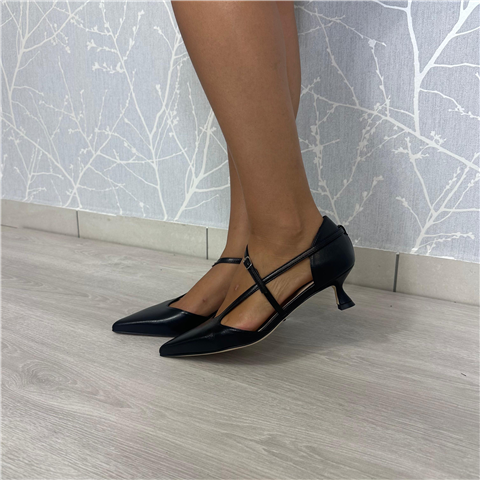 Decolleté Con Cintino Alla Caviglia Art. 1871, Taglia: 39 1/2, Colore: NERO