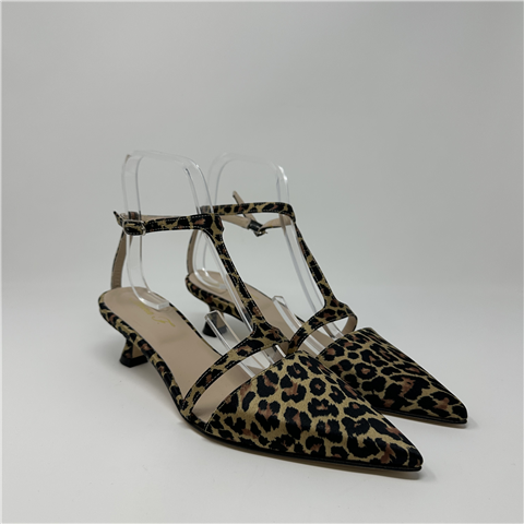 Chanel Tessuto Allacciatura Alla Caviglia, Taglia: 36, Colore: ANIMALIER
