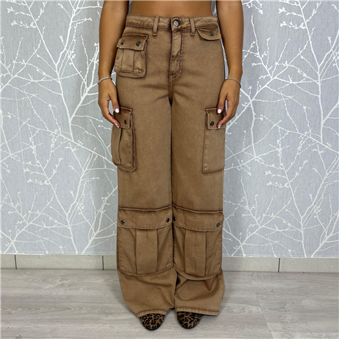 Pantalone Sahara Tasconato Art. Pfap053, Taglia: M, Colore: MARRONE BRUCIATO