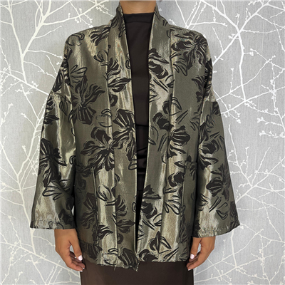 Kimono Jaquard Floreale Over Con Tasche Applicate Art. Kjkp075