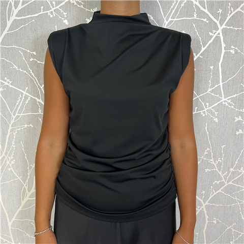 Top Smanicato Con Spalline Art. Rfwp017, Taglia: S, Colore: NERO