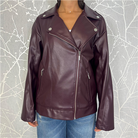 Chiodo Ecopelle Art. Kfsp055, Taglia: M, Colore: BORDEAUX