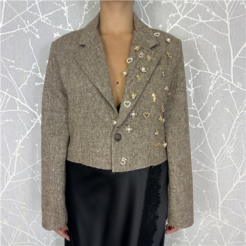 Giacca Crop Melange Con Charmes Art. 37419