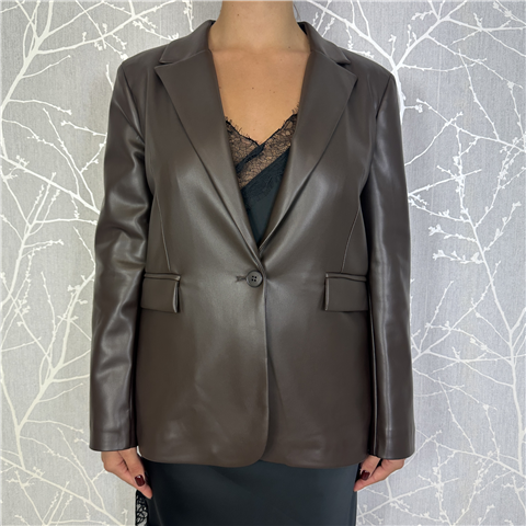 Giacca In Ecopelle Monopetto Art. 26b628