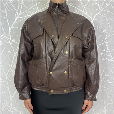 Giubbotto Bomber Ecopelle Art. Ff582 Giubbotto Bomber Ecopelle Art. Ff582