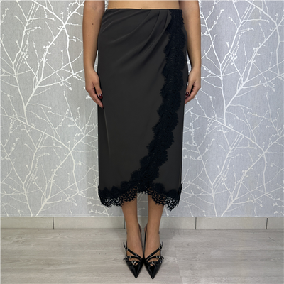 Gonna Con Pizzo E Drappeggio Art. Fw250019