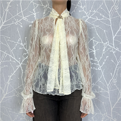 Blusa Con Fusciacca E Fermanodo Art. Cmap051, Taglia: S, Colore: BURRO