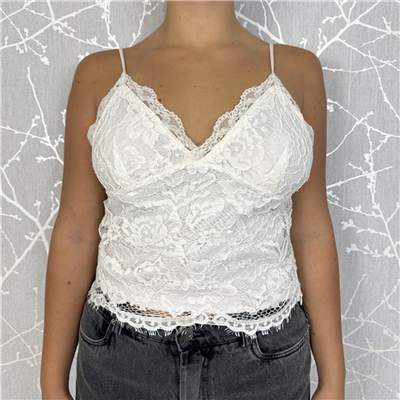 Top In Pizzo Con Bretellina Regolabile Art. Fw250039