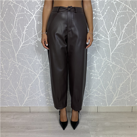 Pantalone Ecopelle A Carota Art. Pmap164, Taglia: M, Colore: MORO