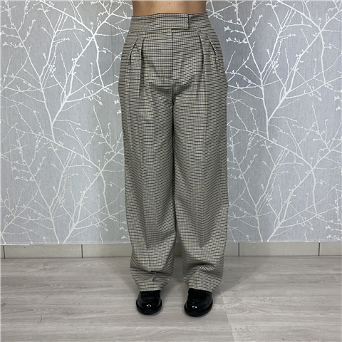 Pantalone Pied De Poule Ampio Con Pieghe Sul Davanti Art. 252ap2244