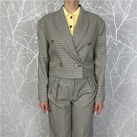 Blazer Crop Pied-de-poule Doppiopetto Art. 252ap2240