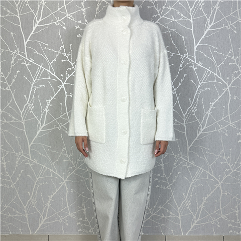 Cappotto In Maglia Con Bottoni E Tasche Applicate Art. 252ap3070