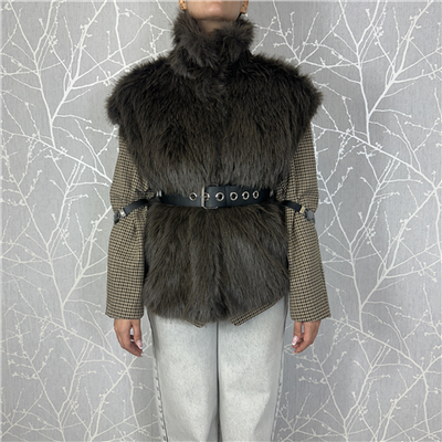 Gilet In Ecopelliccia Con Cintura Art. Lnop023