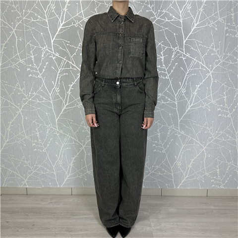 Tuta In Denim In Tessuto Doppio Art. Ygzp009, Taglia: M, Colore: DENIM BLACK