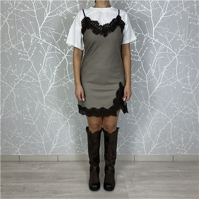 Abito Corto Sottoveste Con Pizzo Art Amap060