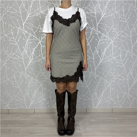 Abito Sottoveste Corto Con Pizzo Art. Amap059