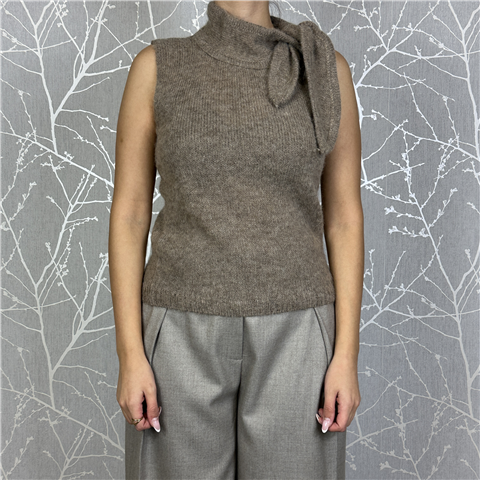 Gilet In Maglia Con Nodo Art.55171f