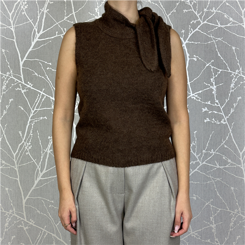 Gilet In Maglia Con Nodo Art.55171f, Taglia: U, Colore: MORO