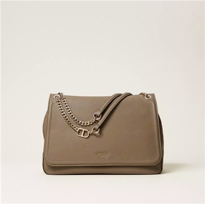 Tracolla Effetto Martellato Con Catena Oro