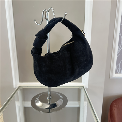 Borsa In Pelle Scamosciata Con Nodo Art. 6070