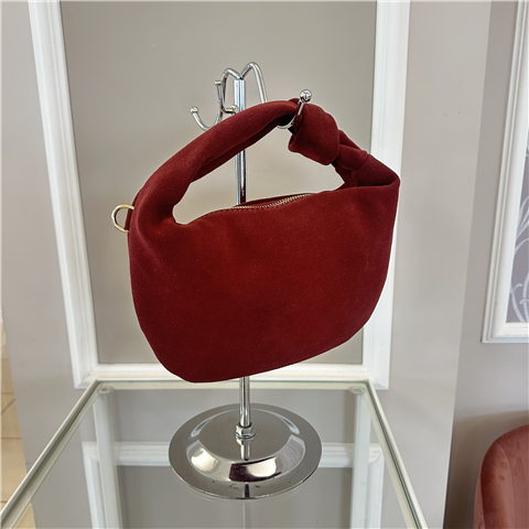 Borsa In Pelle Scamosciata Con Nodo Art. 6070