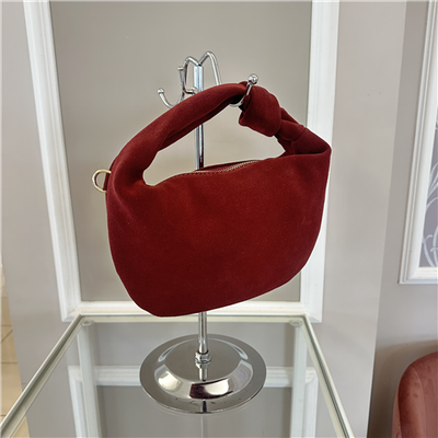 Borsa In Pelle Scamosciata Con Nodo Art. 6070